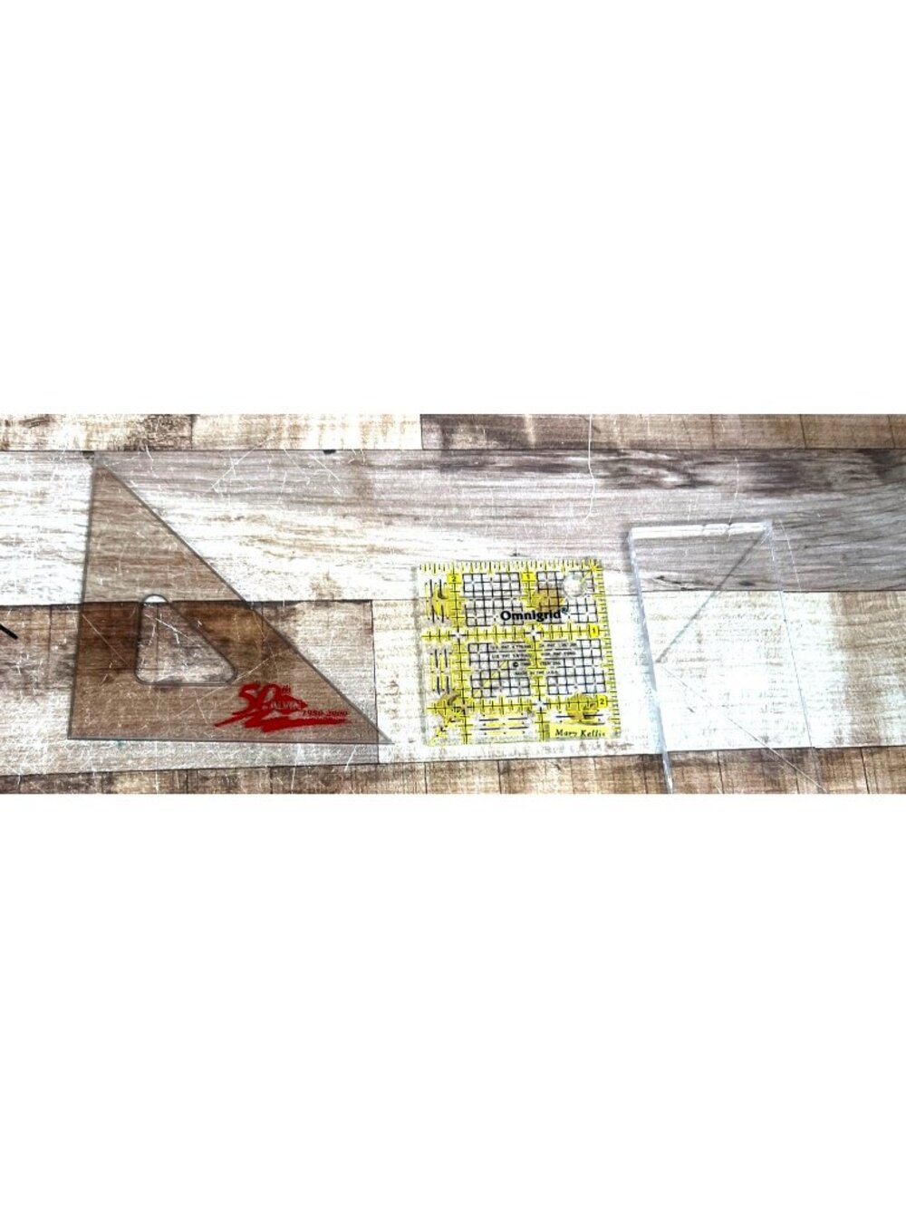 Omnigrid 2-Inch Square Ruler Alvin 50th Anniversary Triangle Square For Quilting